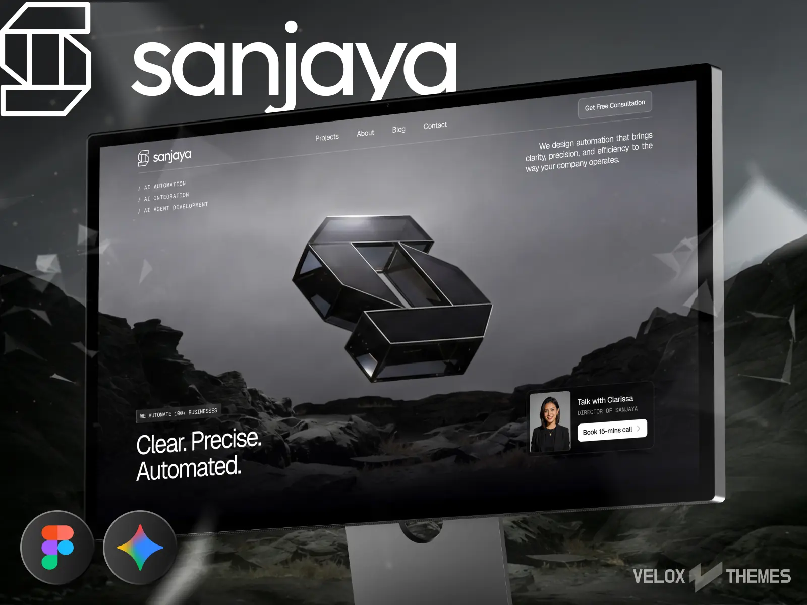 Sanjaya — AI Automation Agency — Velox Themes Framer Template