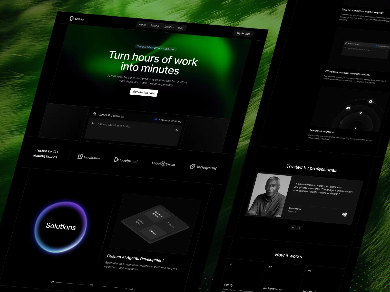 Sassy — AI Agency & SaaS Website template