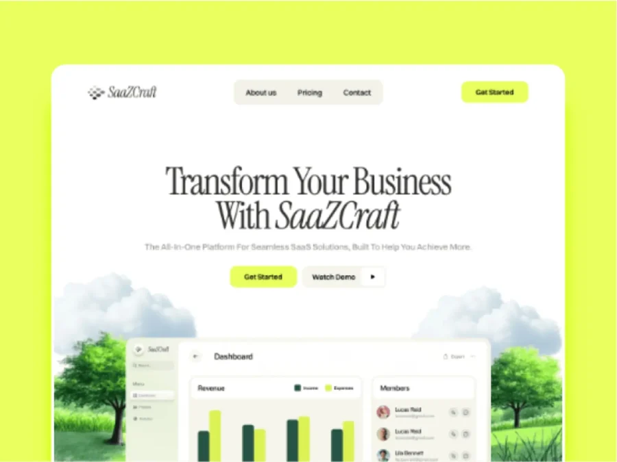 SaazCraft — Creative Saas Template — Sprrrint Framer Template