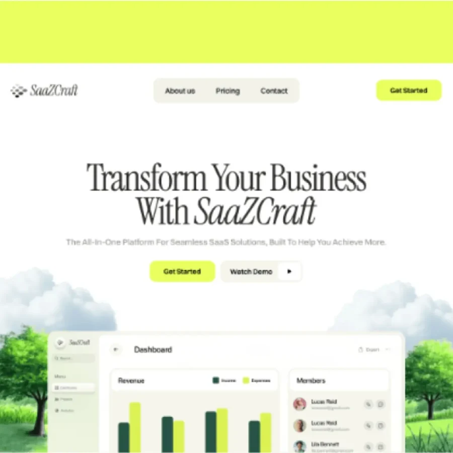 SaazCraft — Creative Saas Template — Sprrrint Framer Template