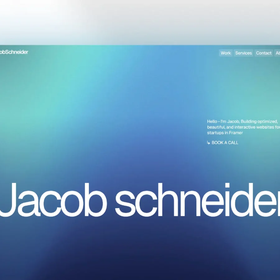 Schneider — interactive portfolio template — Jacob schneider Framer Template