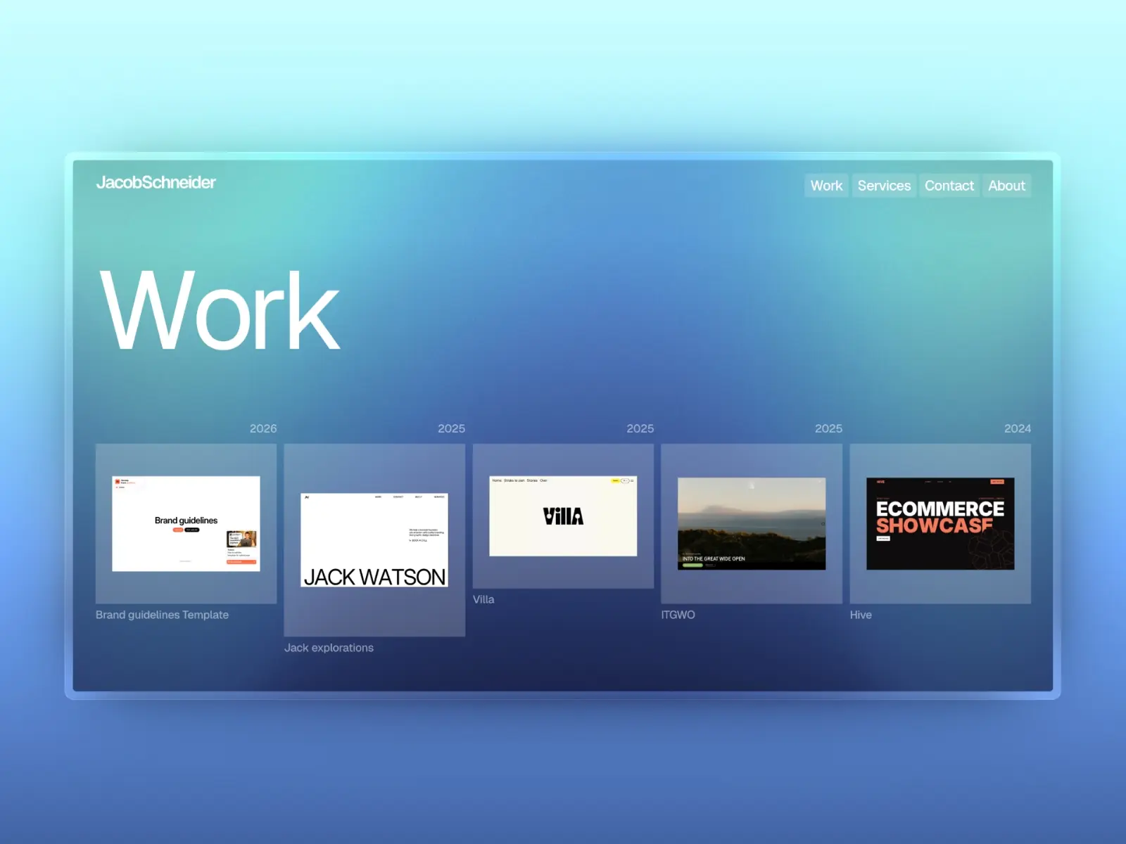 Schneider — interactive portfolio template