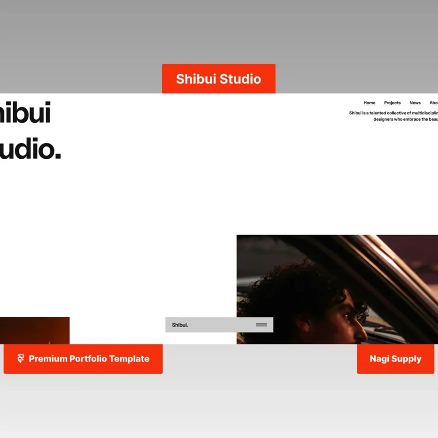 Shibui — Premium Portfolio Template — Nagi Supply Framer Template