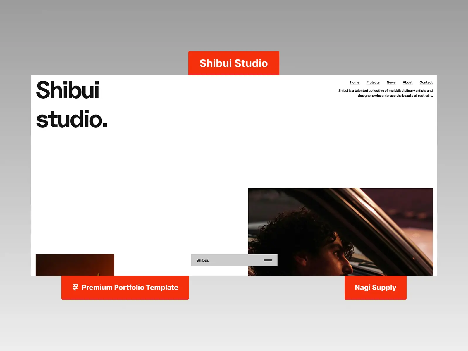 Shibui — Premium Portfolio Template — Nagi Supply Framer Template