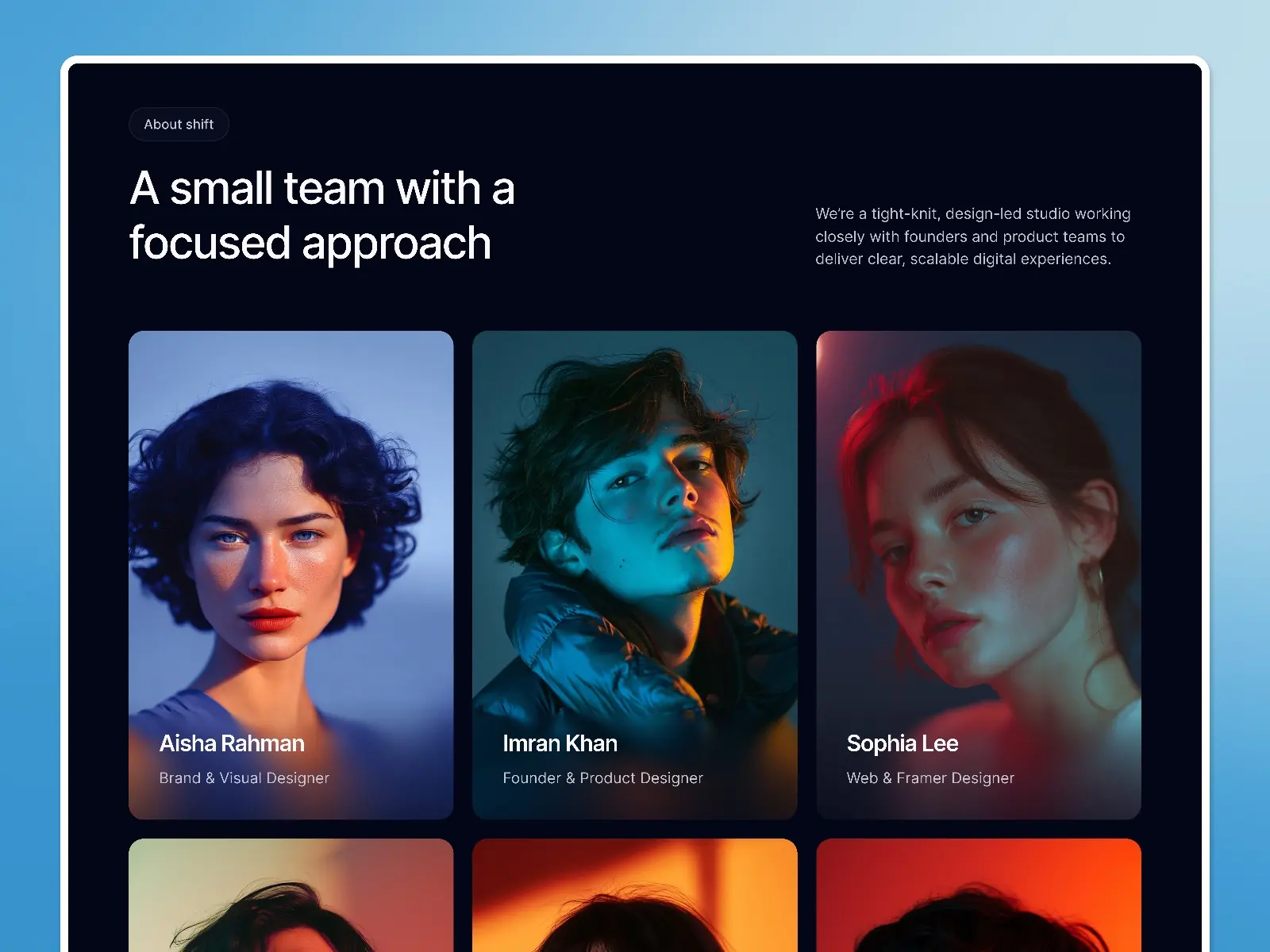Shiift — Digital Agency Portfolio Template