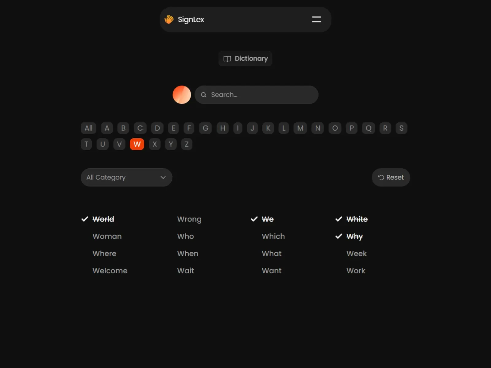 SignLex — Sign Language Dictionary