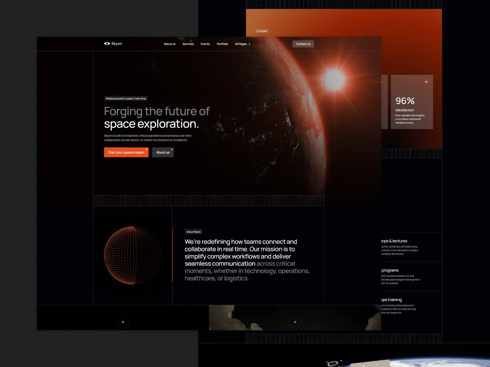 Skyon — Astronomy Club Framer Template