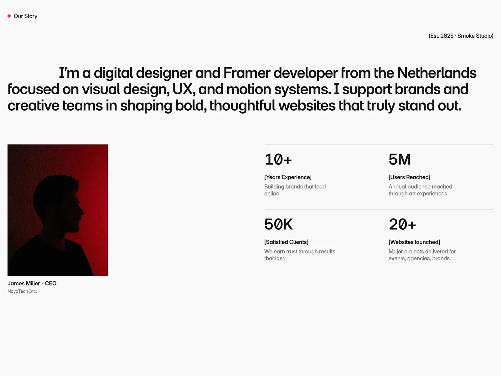 SMOKE — Portfolio & Agency Template