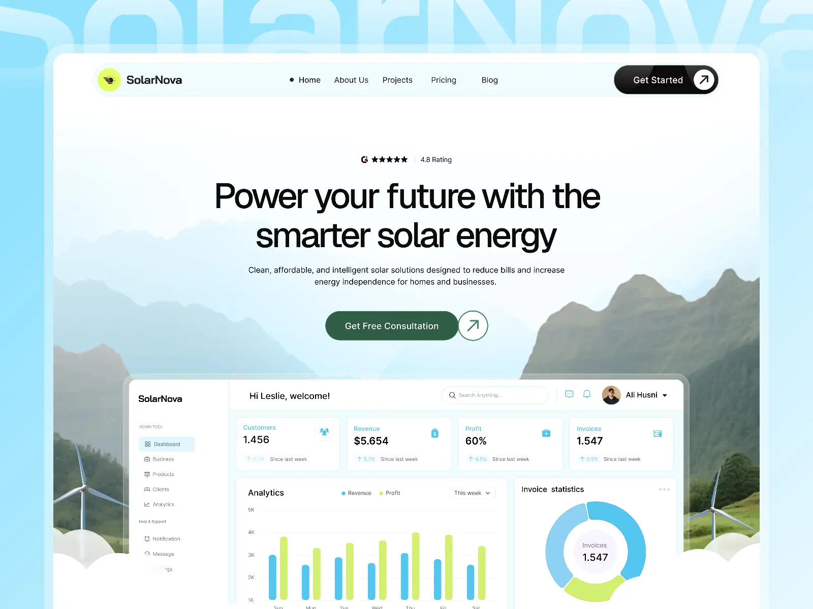 Solarnova — Solar Energy Website Template — Flowgen Studio Framer Template