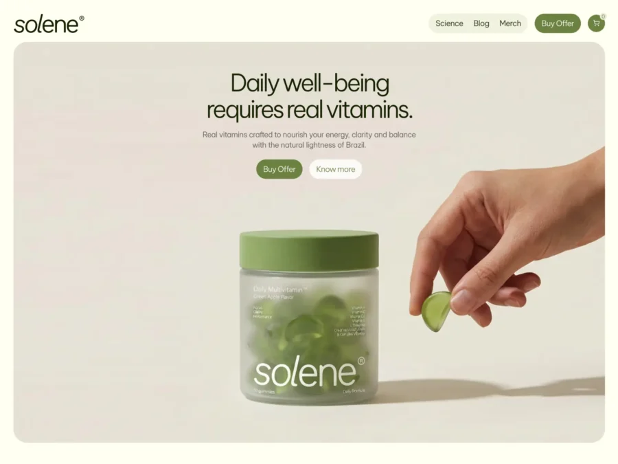Solene® — Gummy Ecommerce — Mainnet Design Framer Template