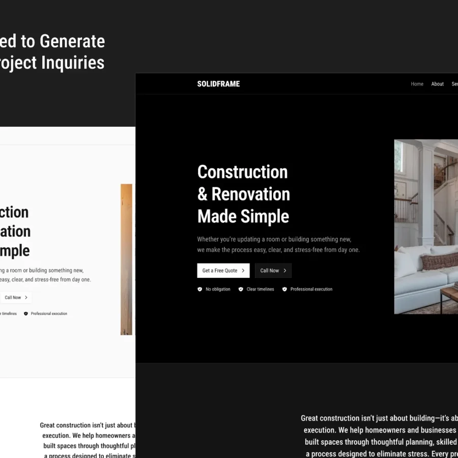 SOLIDFRAME — Contractor & Remodeler Template — Eric Kimani Framer Template