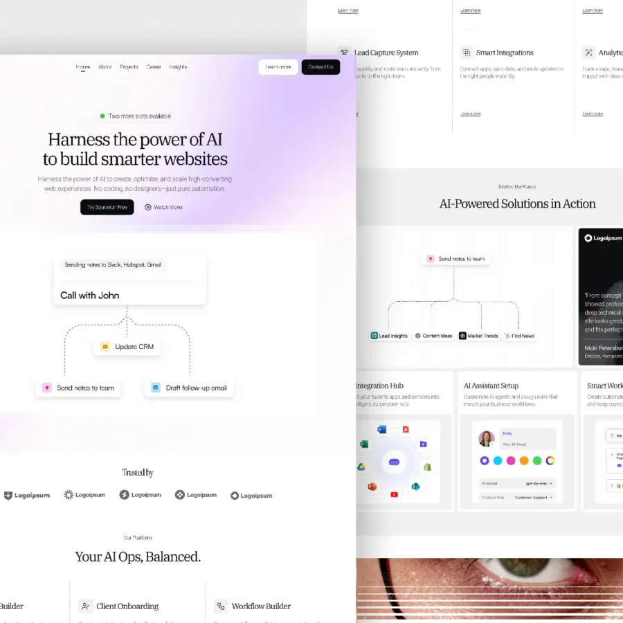 Spaceion — AI SaaS Landing Page Template — Kingsley Ken Framer Template