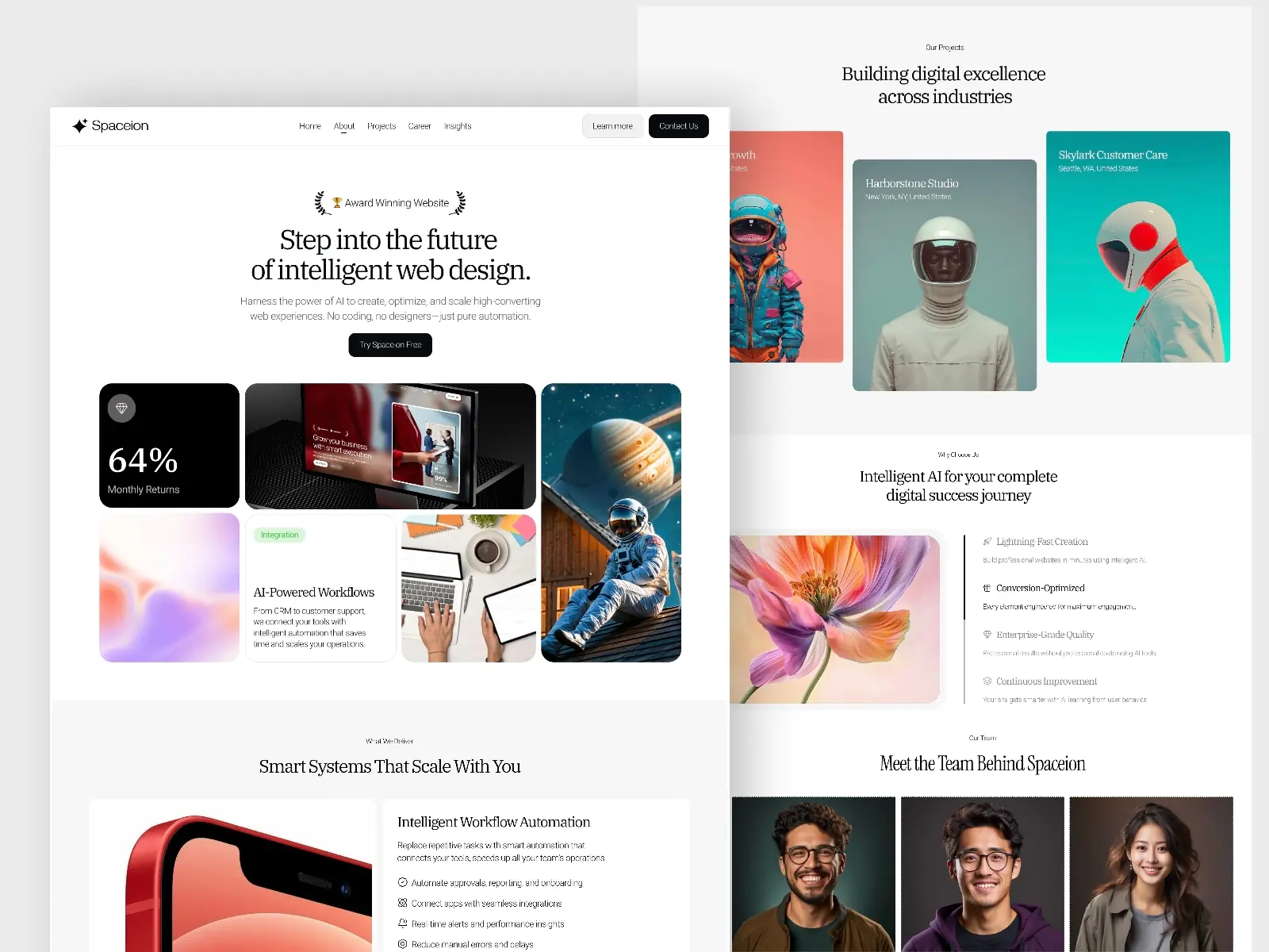 Spaceion — AI SaaS Landing Page Template