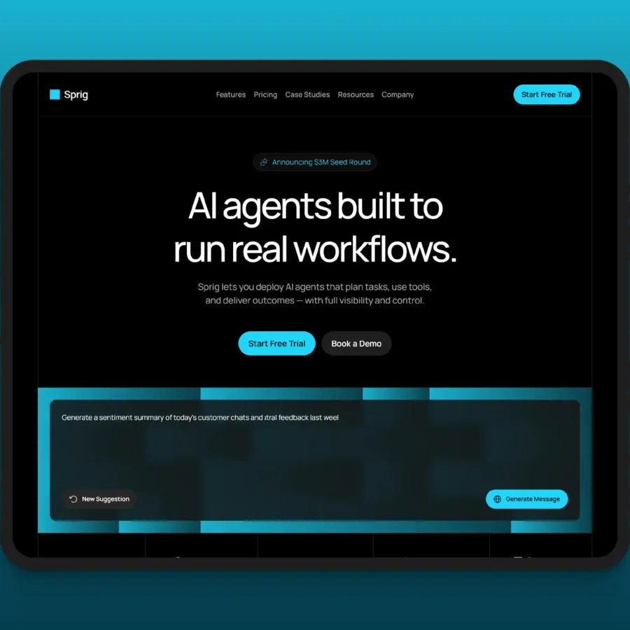 Sprig — AI & SaaS Template — Neex Supply Framer Template