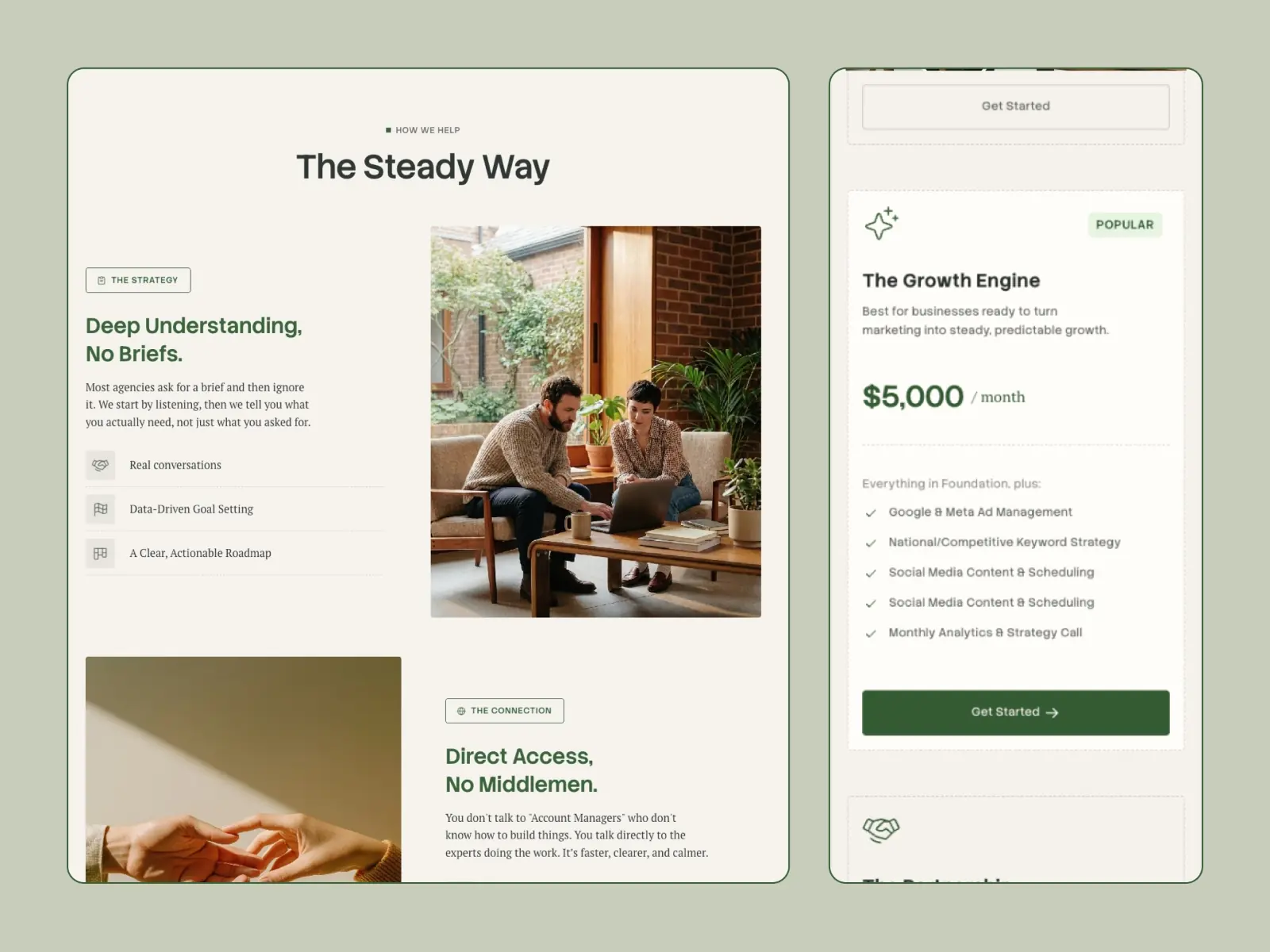 Steady — Win clients without the noise.