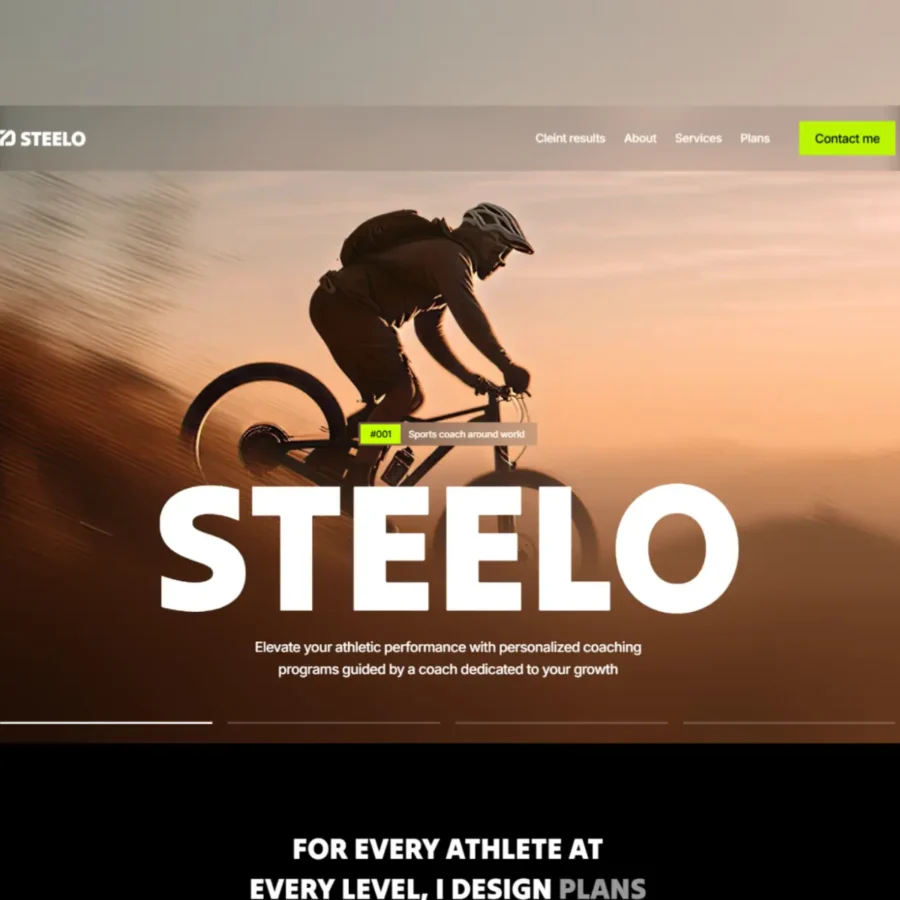 Steelo — Sports Coach Template — Nasir Nawaz Framer Template