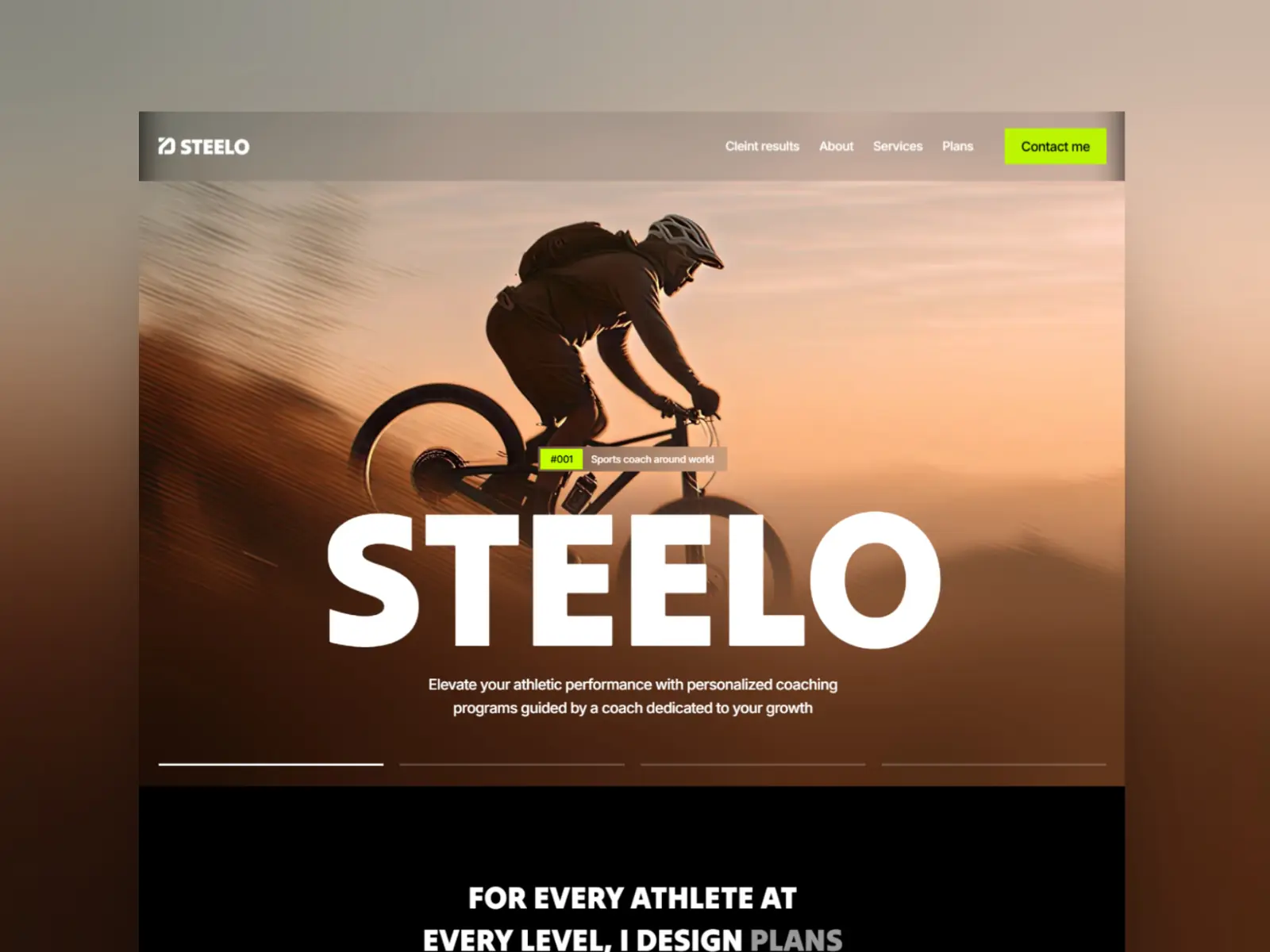 Steelo — Sports Coach Template — Nasir Nawaz Framer Template
