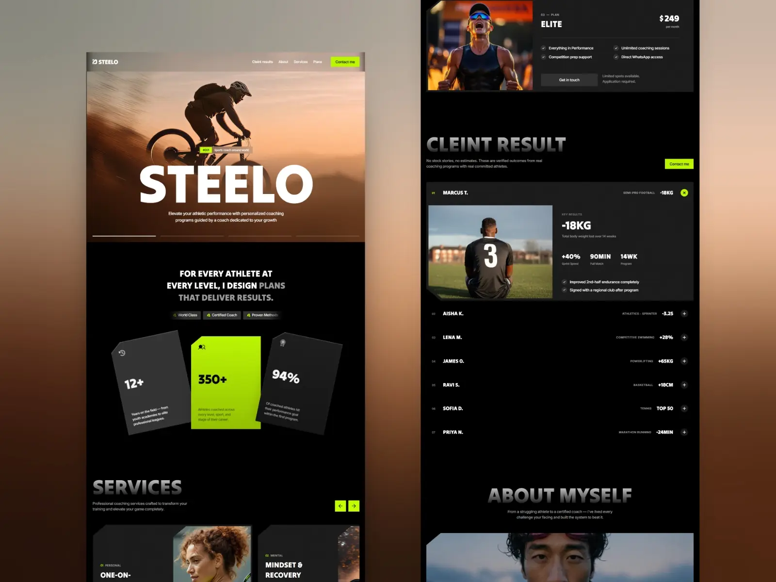Steelo — Sports Coach Template