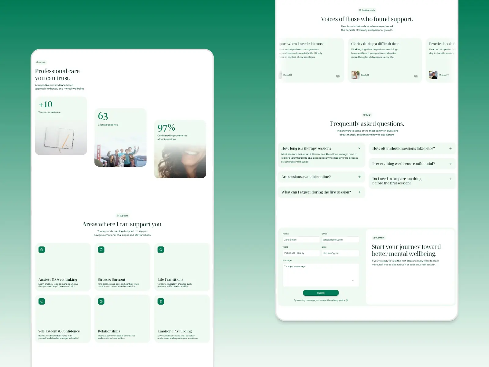 Stillo — Free Therapist & Coaching website