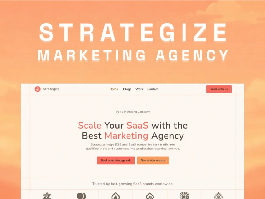 Strategize — SaaS Marketing Agency — Plank Designs Framer Template