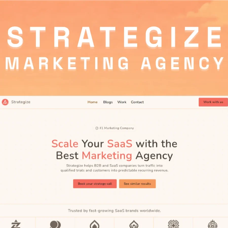 Strategize — SaaS Marketing Agency — Plank Designs Framer Template