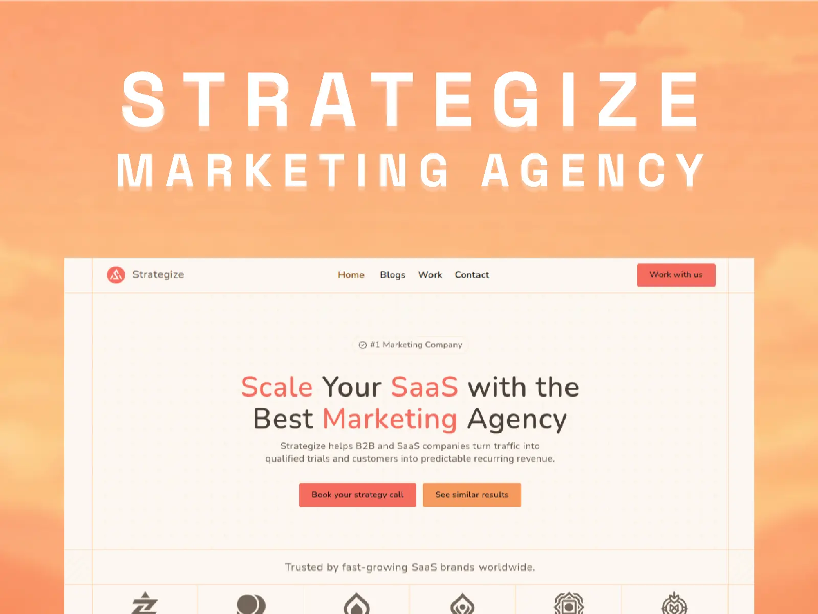 Strategize — SaaS Marketing Agency — Plank Designs Framer Template