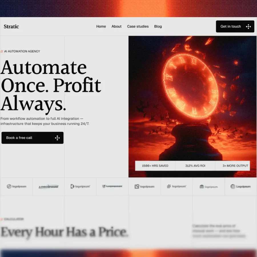 Stratic — AI Agency Template — Marso Angelov Framer Template