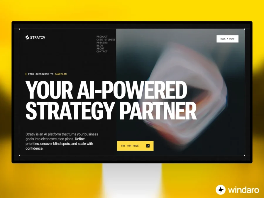Strativ — A Bold AI SaaS Website Template — Krzysztof Hejna Framer Template