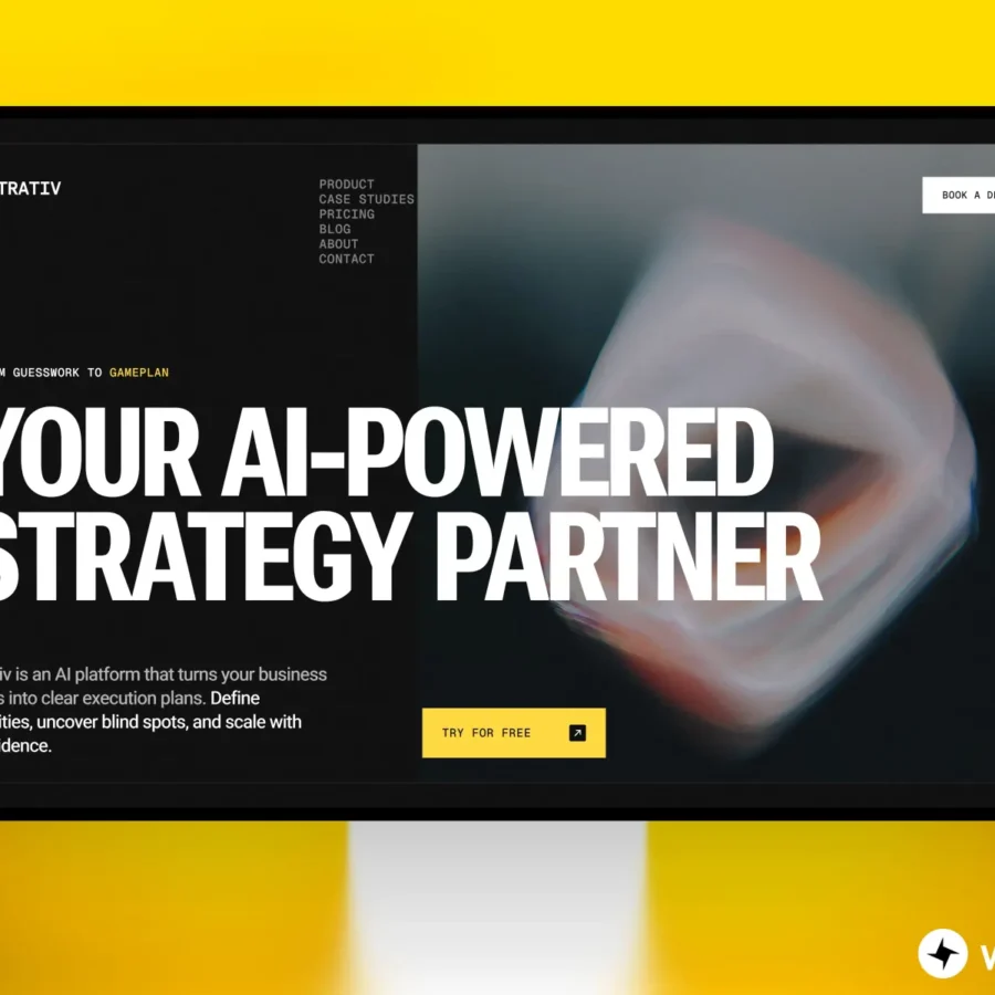 Strativ — A Bold AI SaaS Website Template — Krzysztof Hejna Framer Template