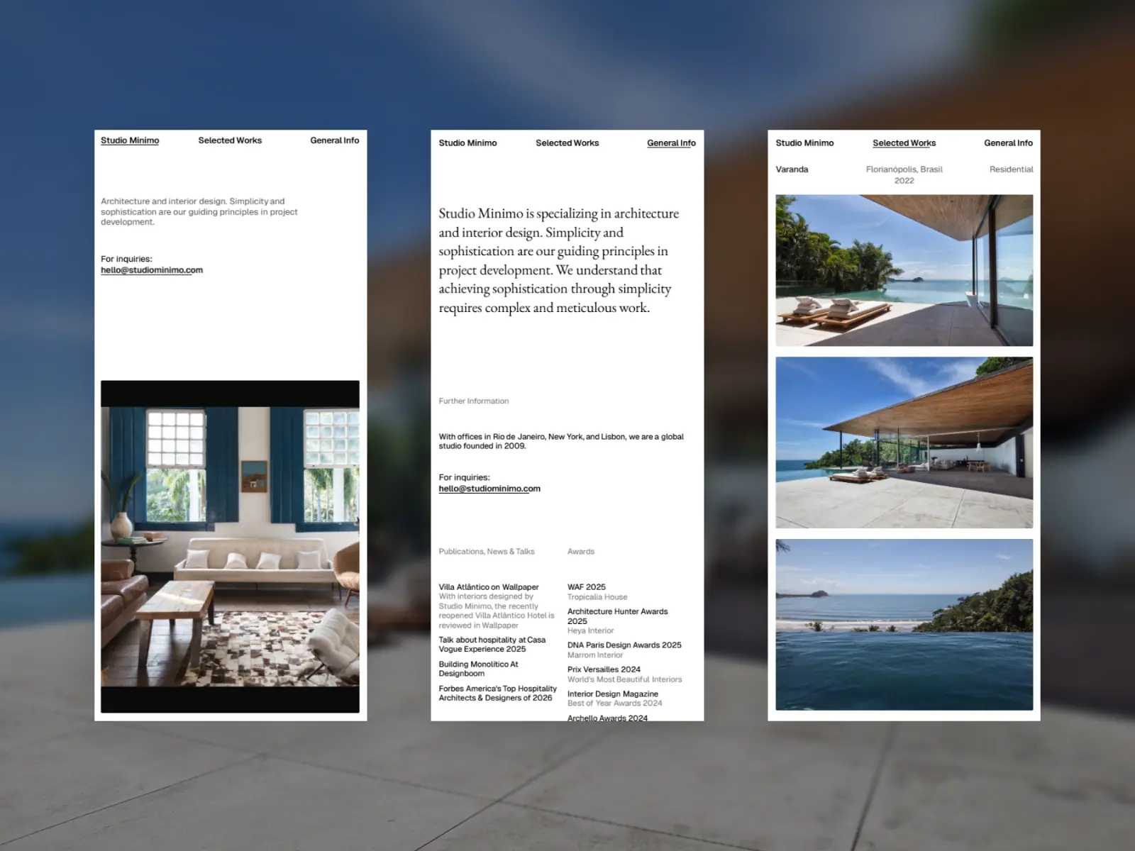 Studio Minim — Architecture Portfolio Template