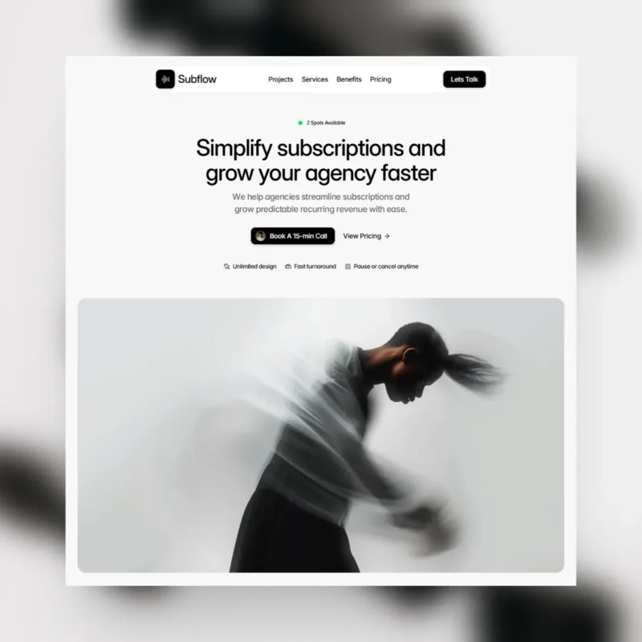 Subflow — Subscription Agency Template — Mudasir Hussain Framer Template