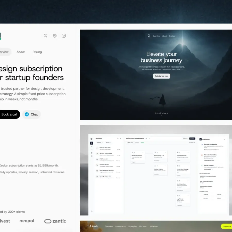 Subfolio — Subscription Agency Template — Michał Opałka Framer Template