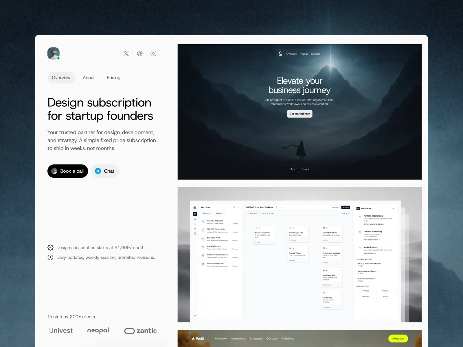 Subfolio — Subscription Agency Template — Michał Opałka Framer Template