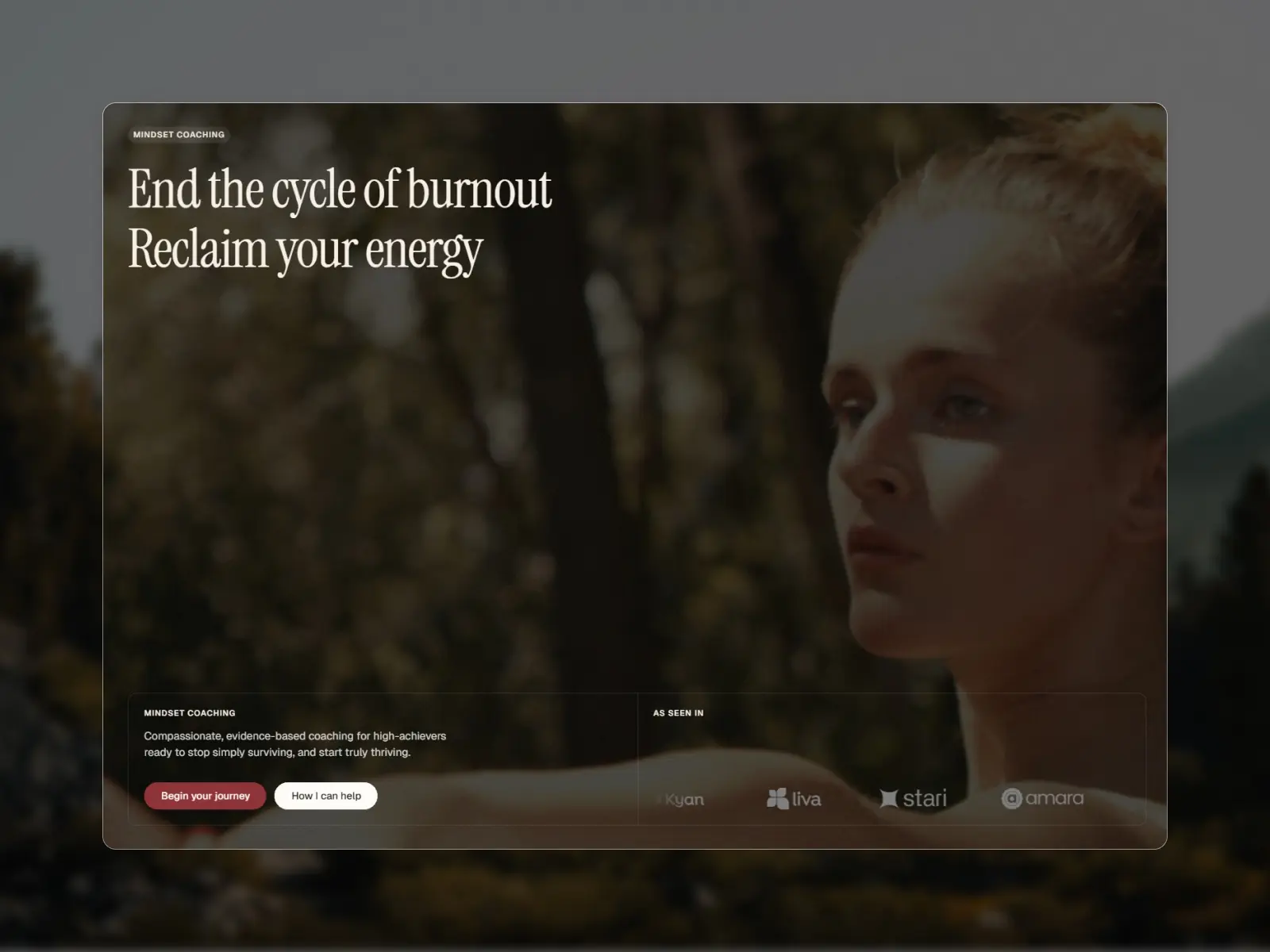 Suvi — Wellness & Coaching Web Template — Mehdi Framer Template