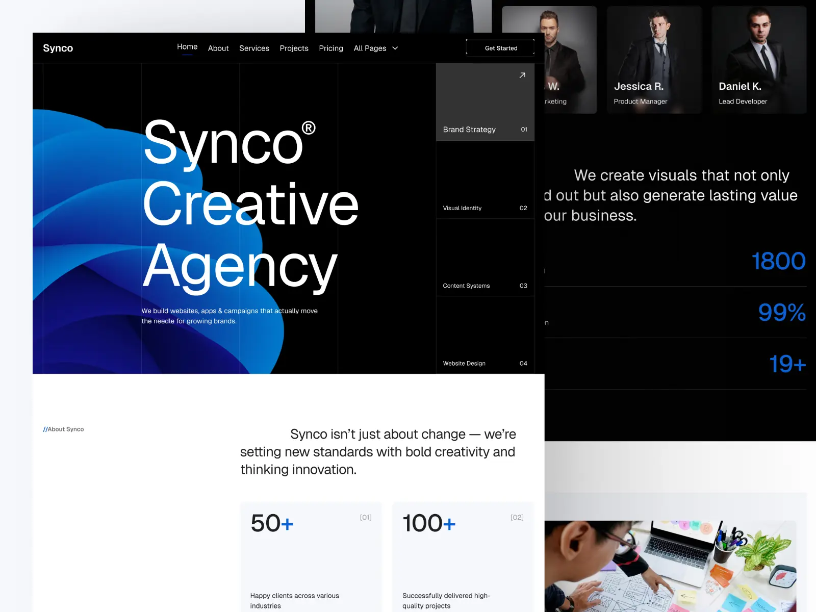 Syncox — Agency Portfolio & Creative Agency — Pentaclay Framer Template