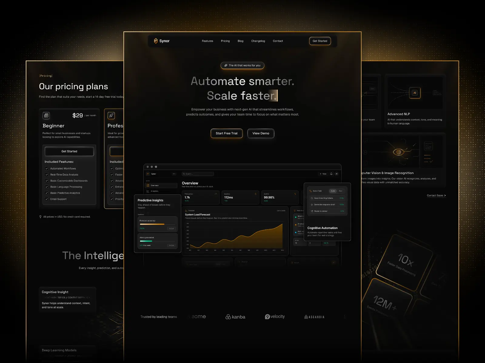 Synor — SaaS & AI Automation Template — Branderest Studio Framer Template