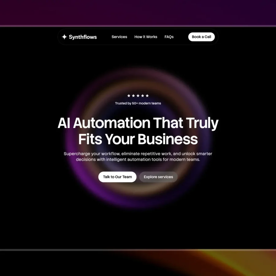 Synthflows — AI, Saas and Tech Startup Template — Damir Cosic Framer Template