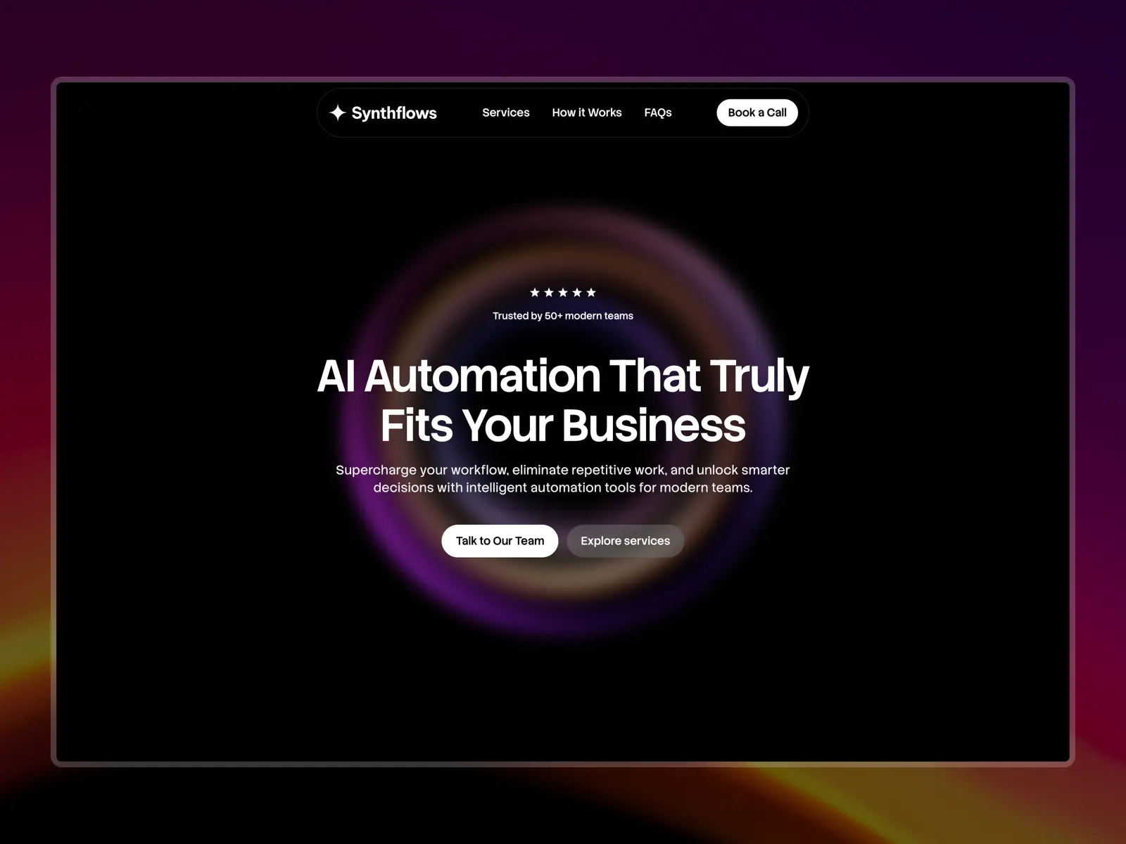 Synthflows — AI, Saas and Tech Startup Template — Damir Cosic Framer Template
