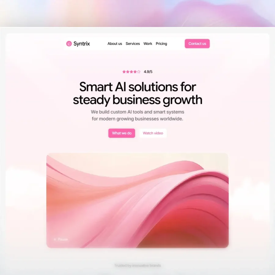 Syntrix — Free AI Agency Framer Template — Mudasir Hussain Framer Template