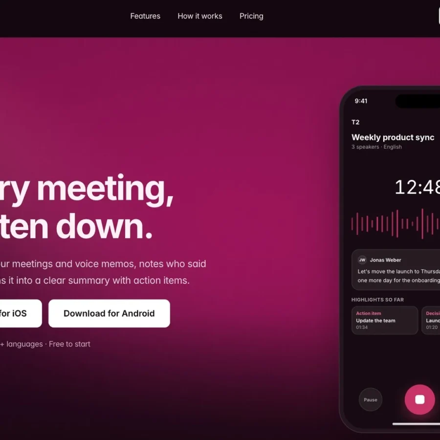 T2 — App Landing Page Template with Phone Mockup — Lucidshade Framer Template