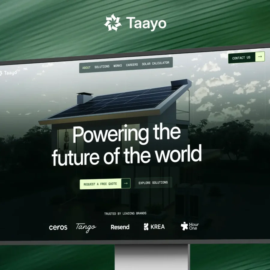 Taayo — Solar Energy Website Template — Omakase Framer Template