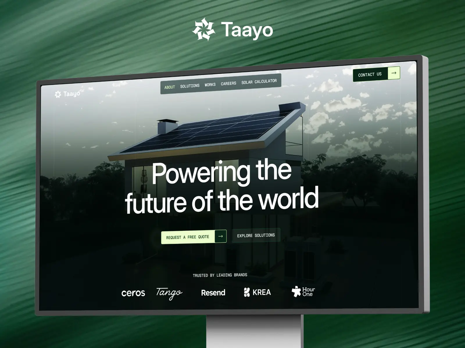 Taayo — Solar Energy Website Template — Omakase Framer Template