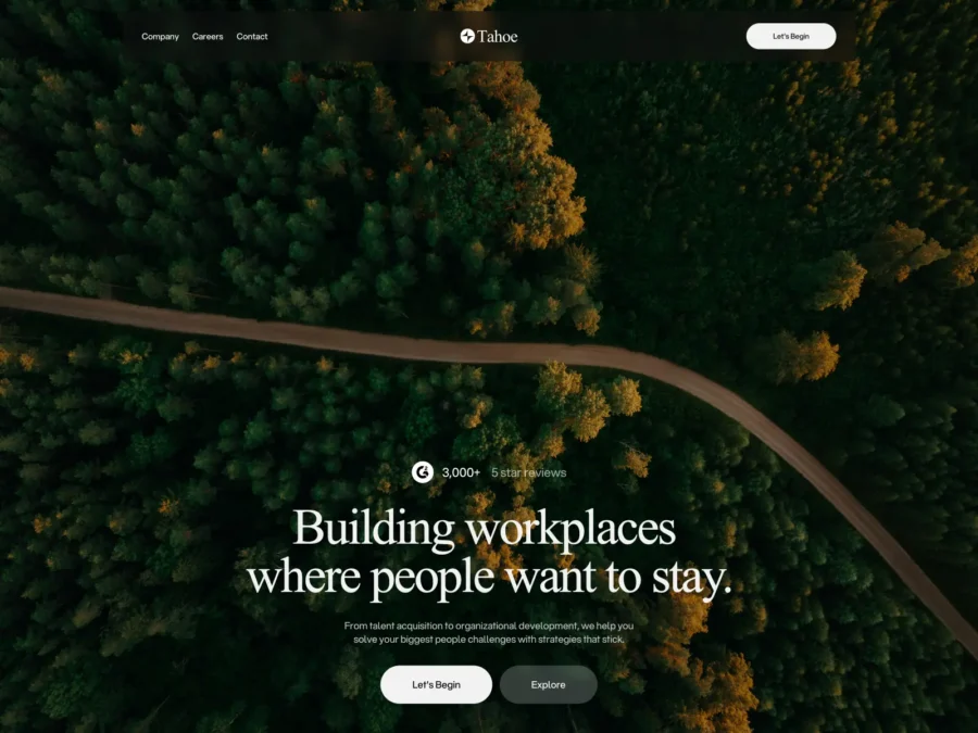Tah0e — Free ConsultancyTemplate — Clay Studio Framer Template