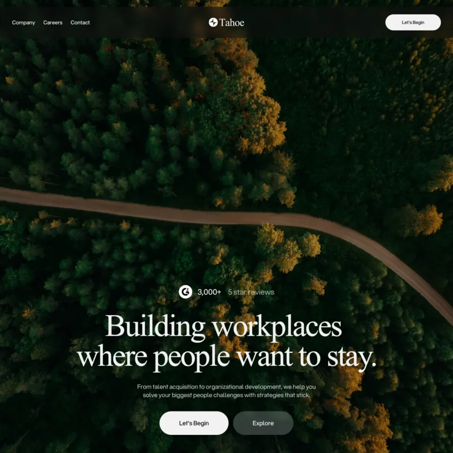 Tah0e — Free ConsultancyTemplate — Clay Studio Framer Template