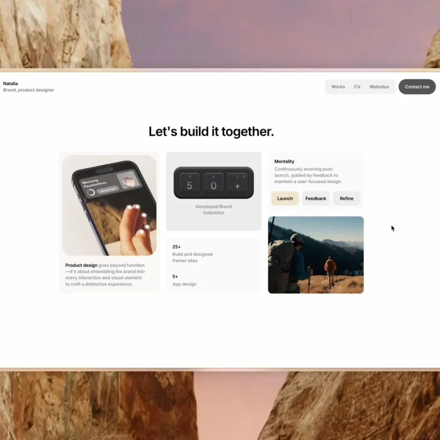 Tahlia — Digital Portfolio Template — Natália Tímea Framer Template
