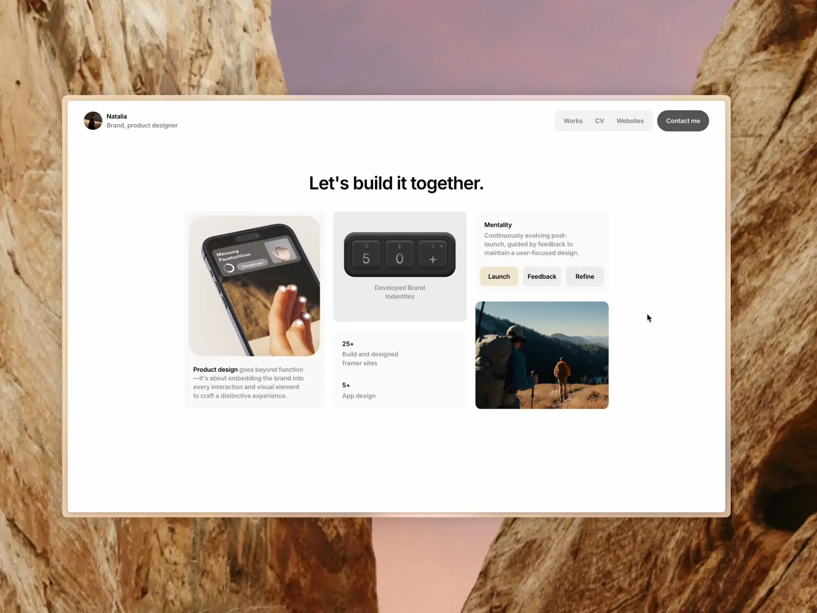 Tahlia — Digital Portfolio Template — Natália Tímea Framer Template