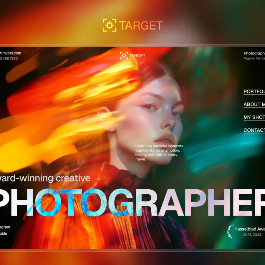 Target — Photographer Photography Template — Timi Komolafe Framer Template