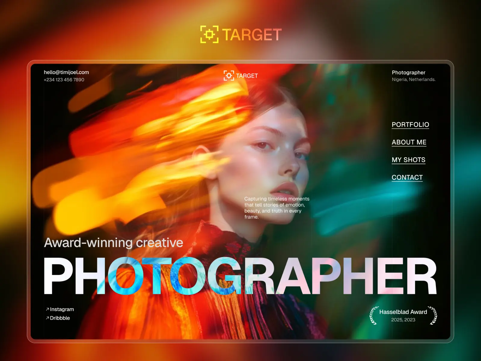 Target — Photographer Photography Template — Timi Komolafe Framer Template