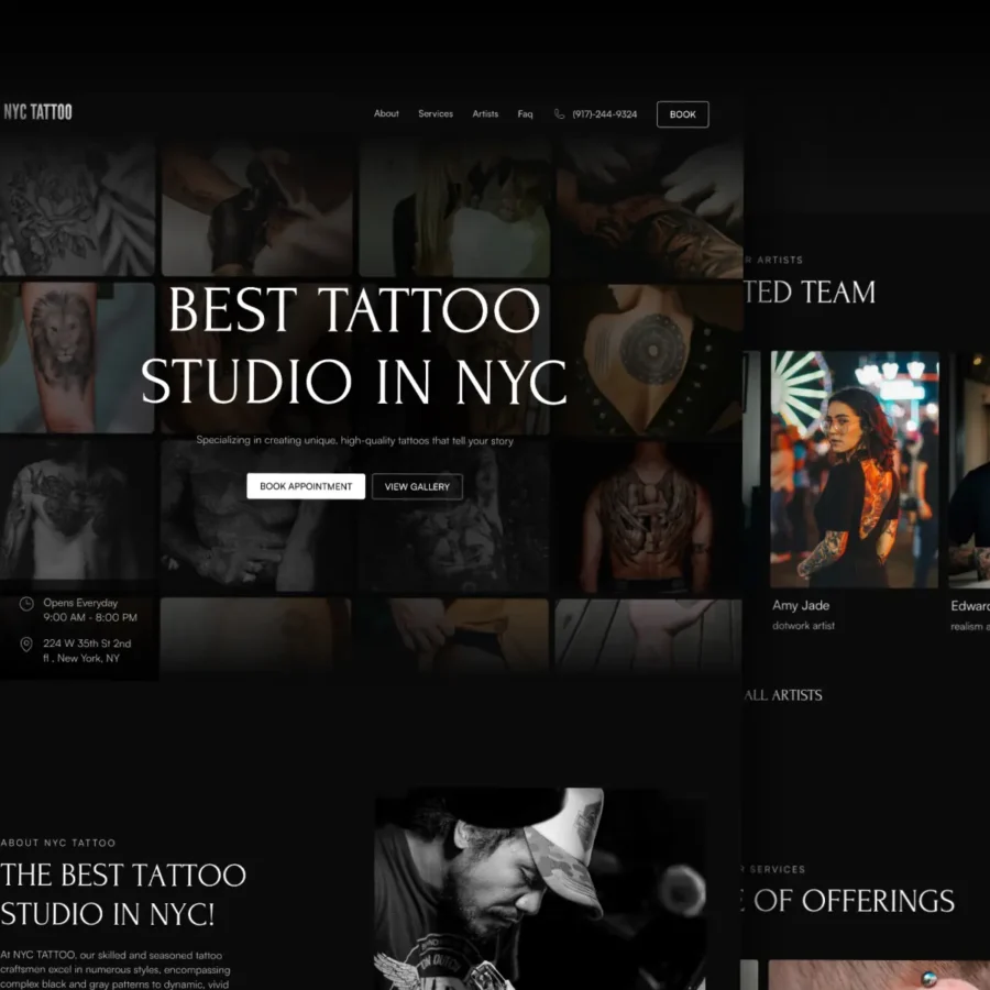TAT — Tattoo Studio Template — Ivan Qiu Framer Template