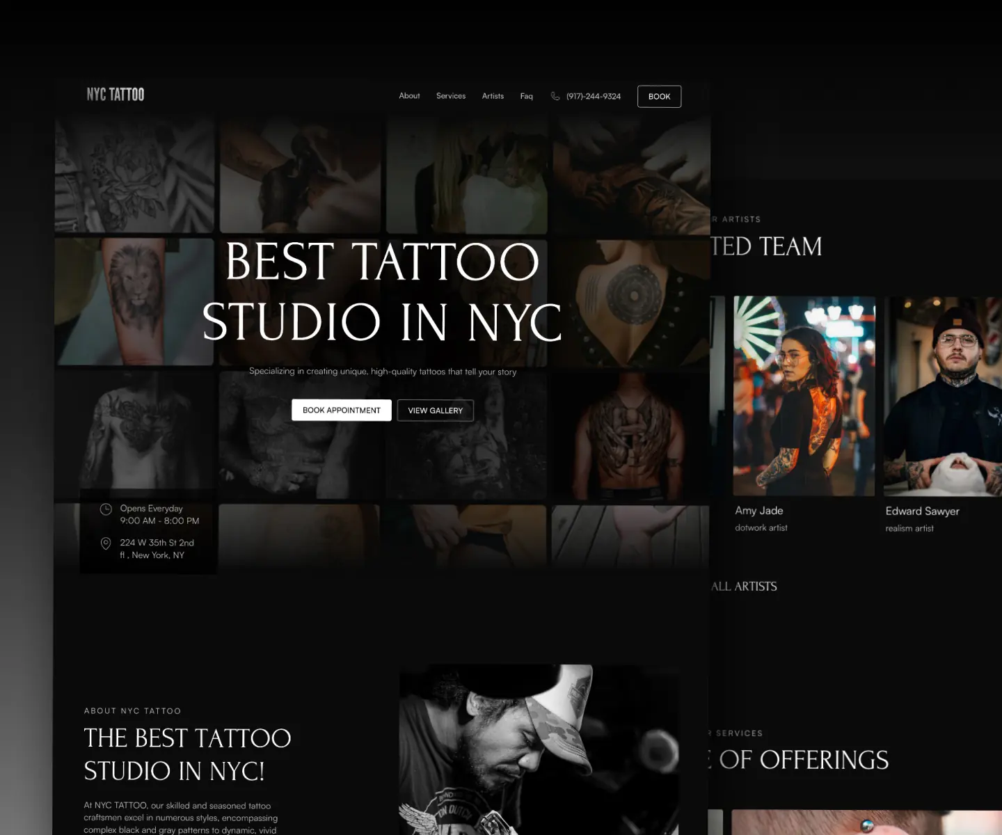 TAT — Tattoo Studio Template — Ivan Qiu Framer Template